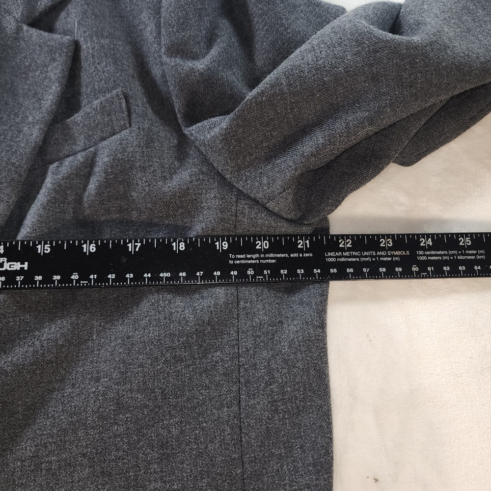 Orvis Womens Gray Single Button Blazer Jacket Size 18 Relaxed Fit Made in USA - Picture 5 of 9